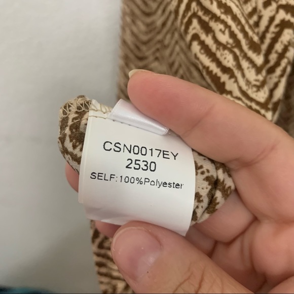 NWT CUPSHE V Neck Wave Pattern Bowknot Back Sleeveless Spaghetti XL - Picture 11 of 14